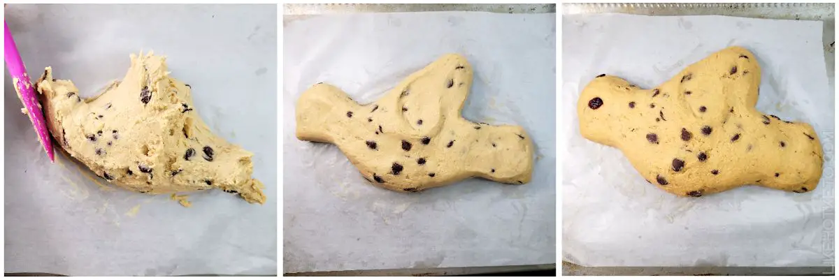 Gluten-free and low-carb colomba Italian sweet bread, shaped like a dove.