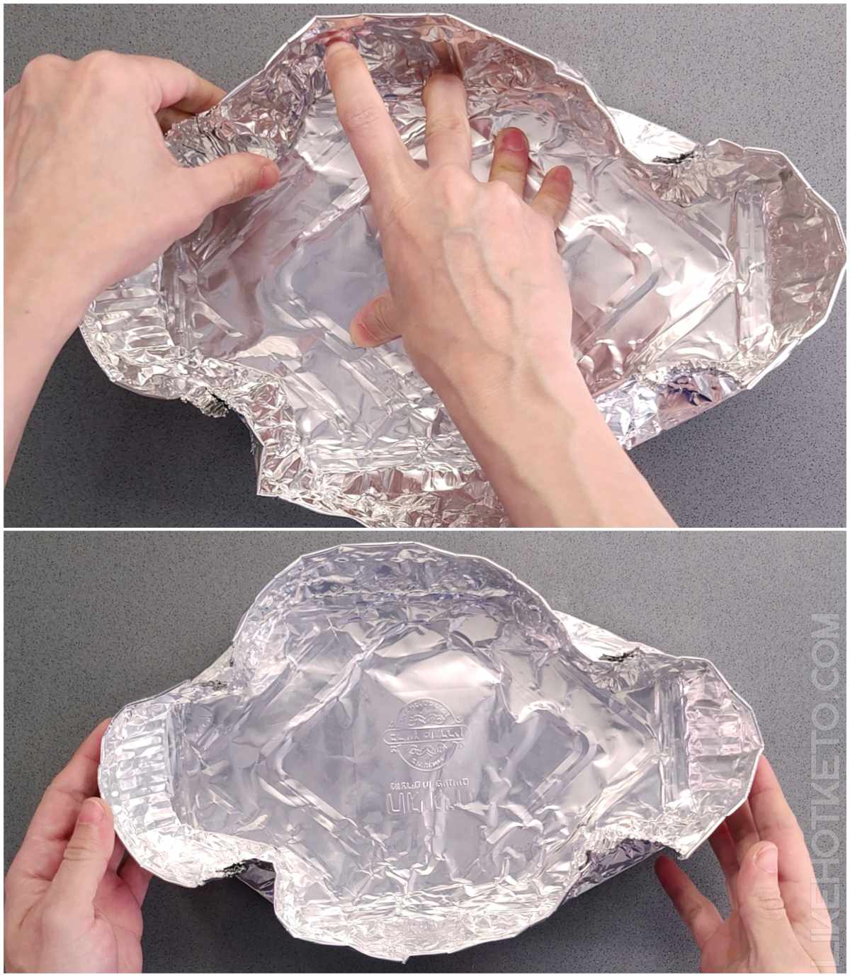 How to shape a dove pan out of aluminum foil to bake Italian colomba.