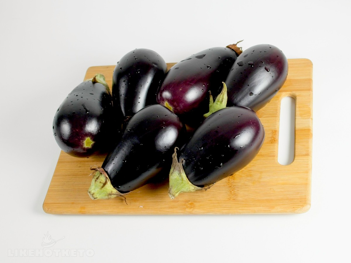 Globe eggplants.